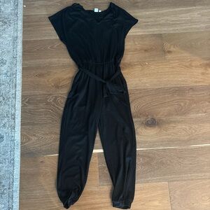 GAP Elegant Black Tie-Waist Jumpsuit